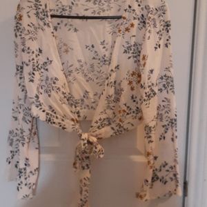 Sky and Sparrow long sleeve Crop Top